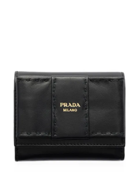 Prada small nappa-leather wallet with bow