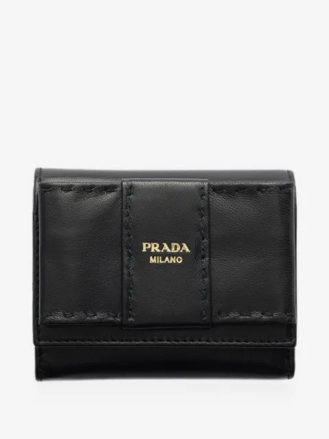 Prada small nappa-leather wallet with bow