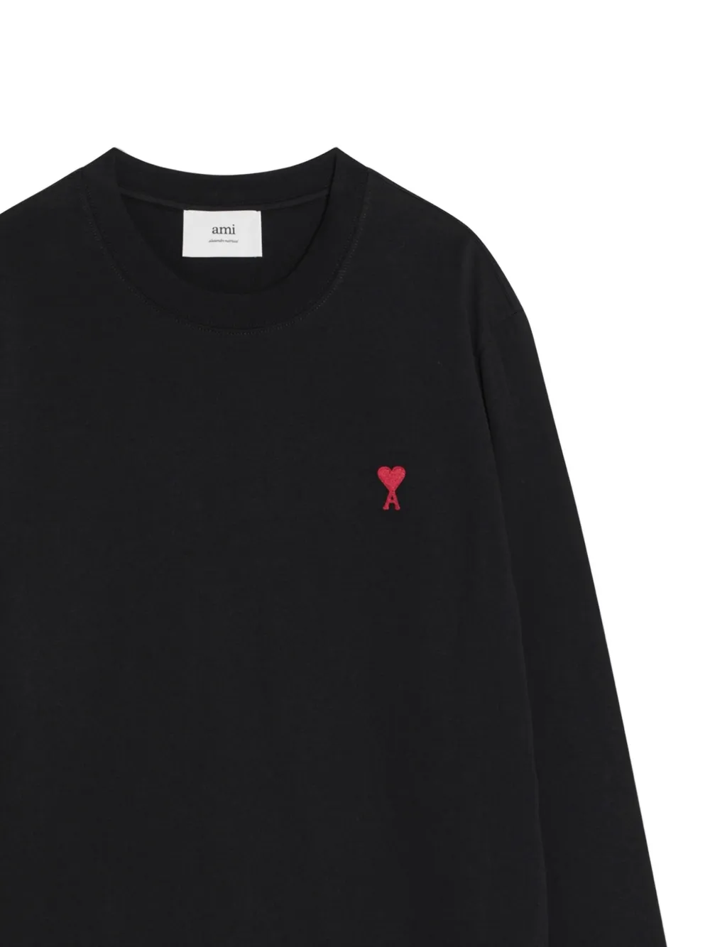 AMI Paris T-shirt met lange mouwen en logo Zwart