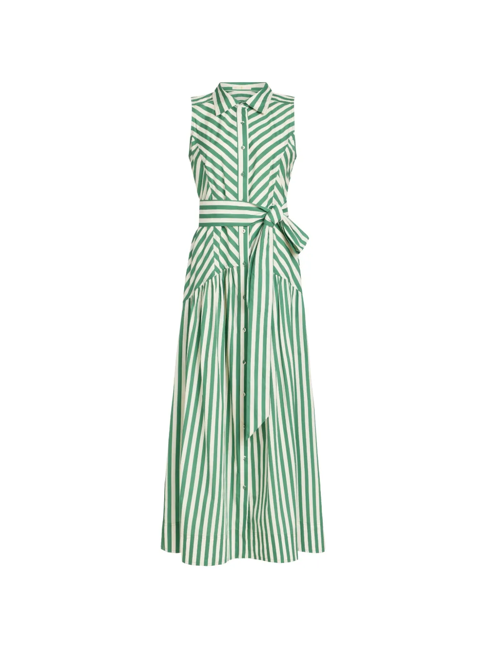 Marie Oliver Adalyn striped cotton midi dress - Verde
