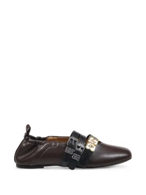GANNI バックル フラットパンプス | レッド | FARFETCH JP