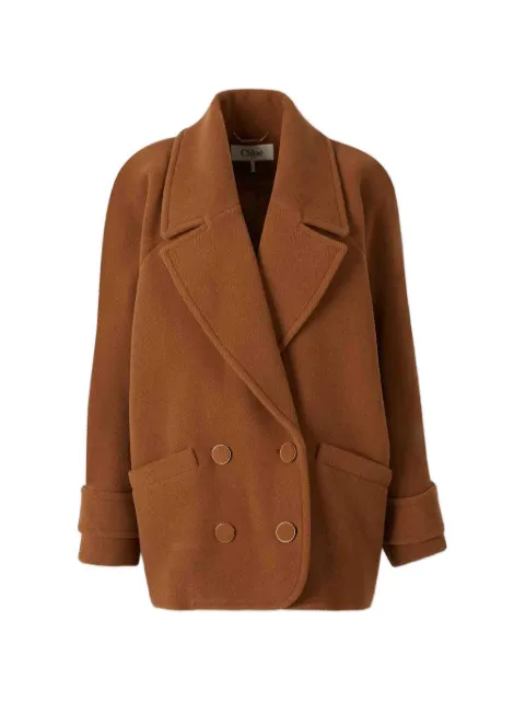Chloé herringbone double-breasted coat