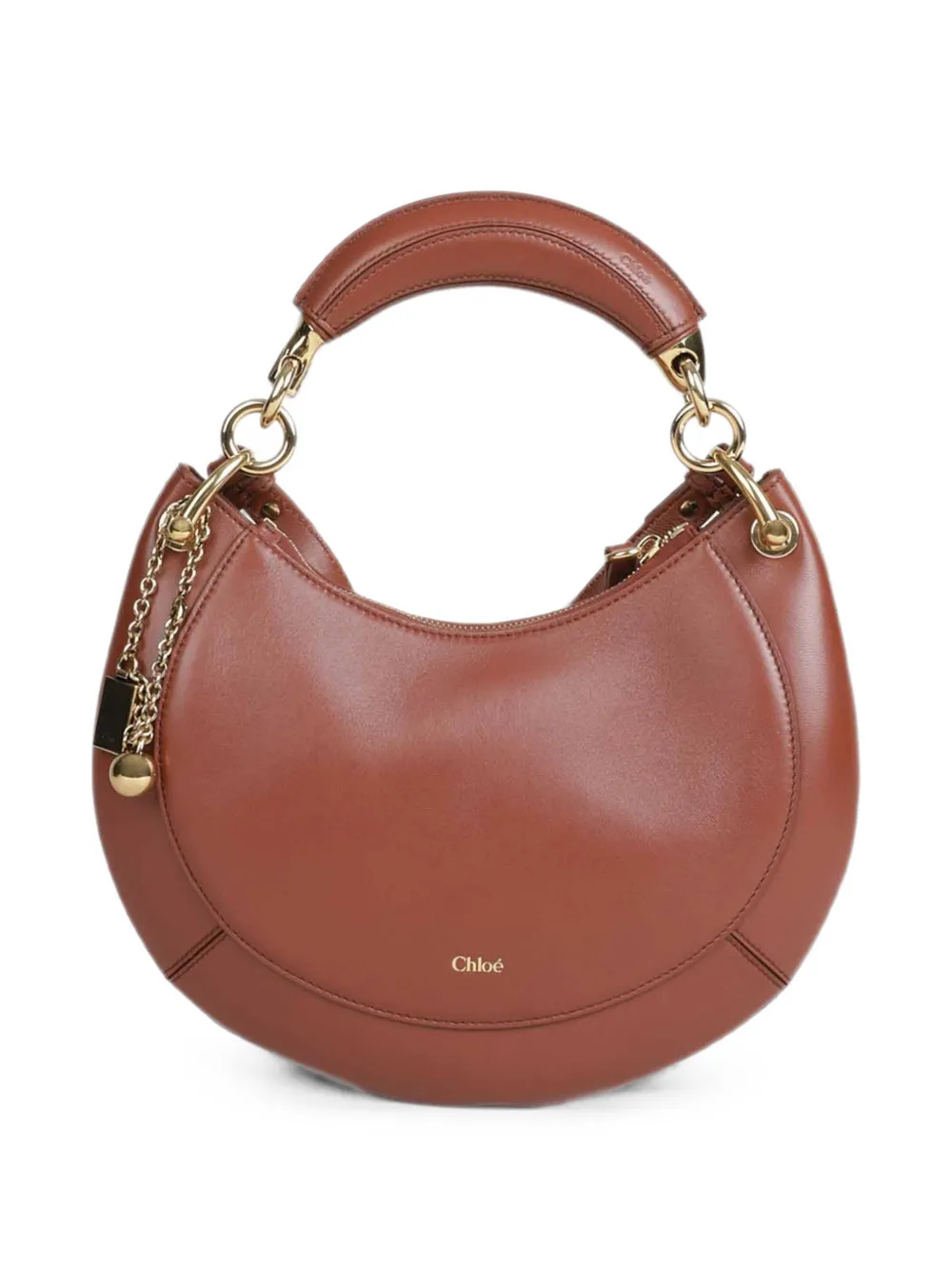 Chloé small Banana leather tote bag - Marrone