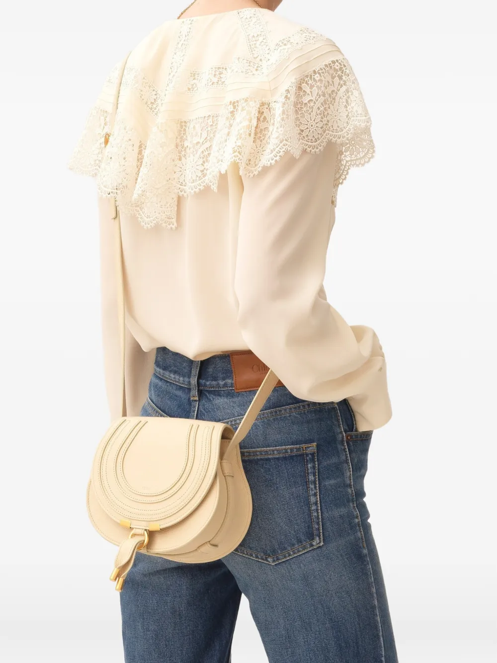 Chloé Marcie zadeltas Beige