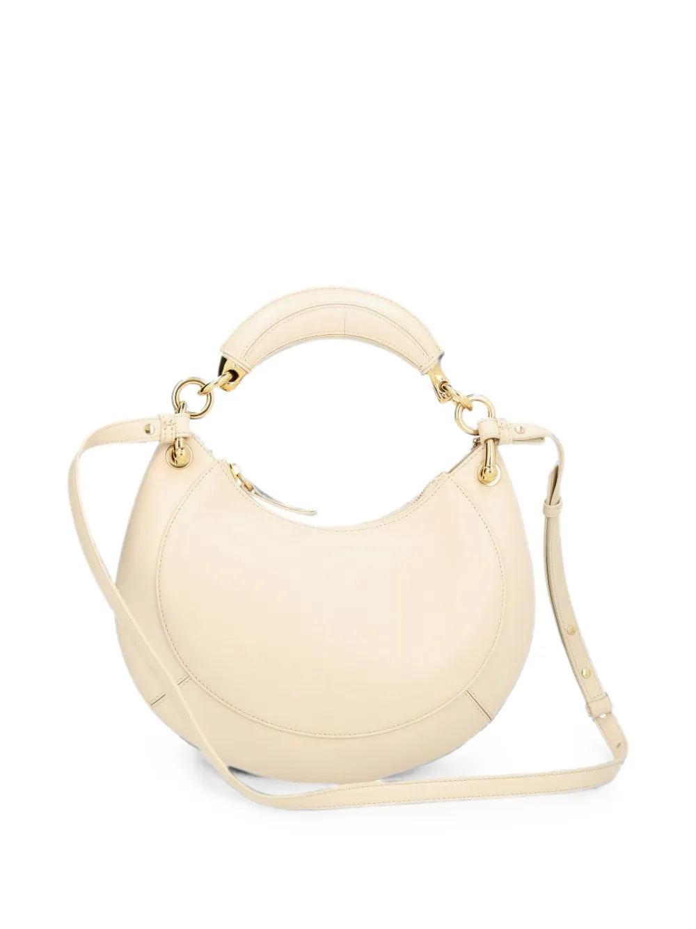 Chloé small Banana zipped bag in soft leather Beige