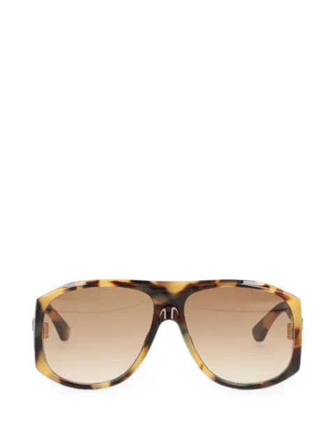 Chloé tortoiseshell-effect pilot-frame sunglasses