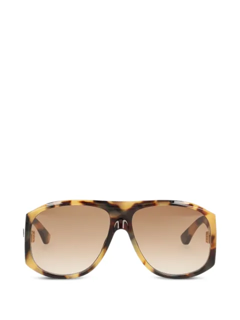 Chloé tortoiseshell-effect pilot-frame sunglasses