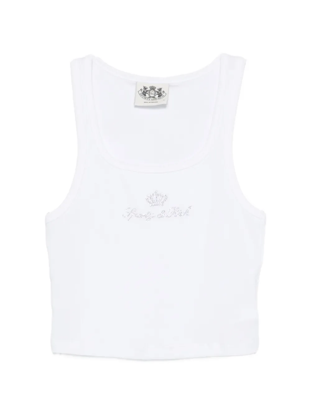 Sporty & Rich x Juicy Couture rhinestone-embellished ribbed tank top - Bianco