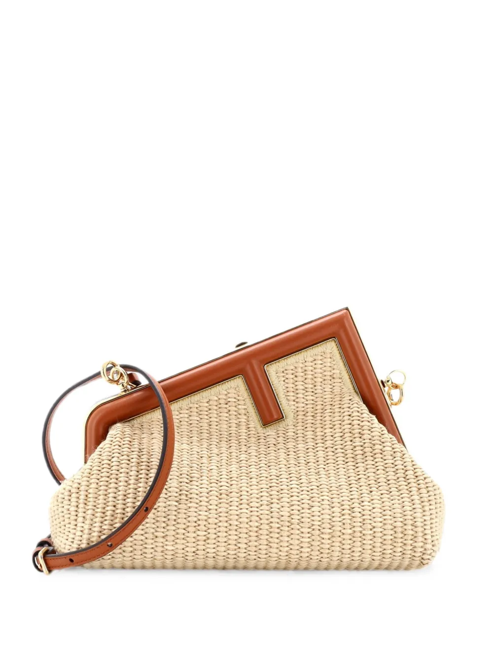 Fendi Pre-Owned Borsa a spalla First piccola in rafia - Toni neutri