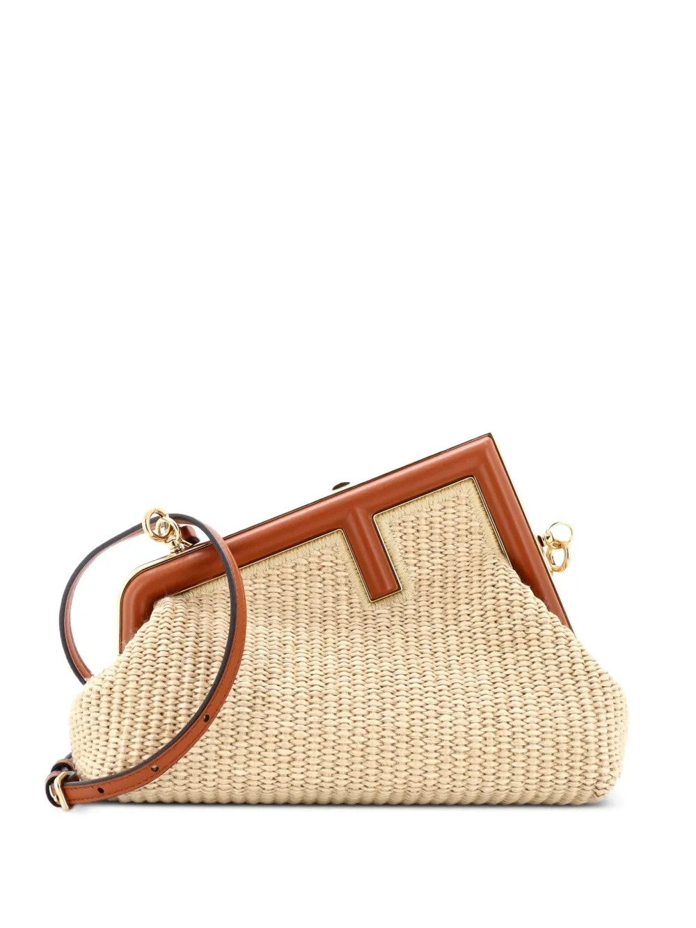 Fendi Pre-Owned Borsa a spalla First piccola in rafia - Toni neutri