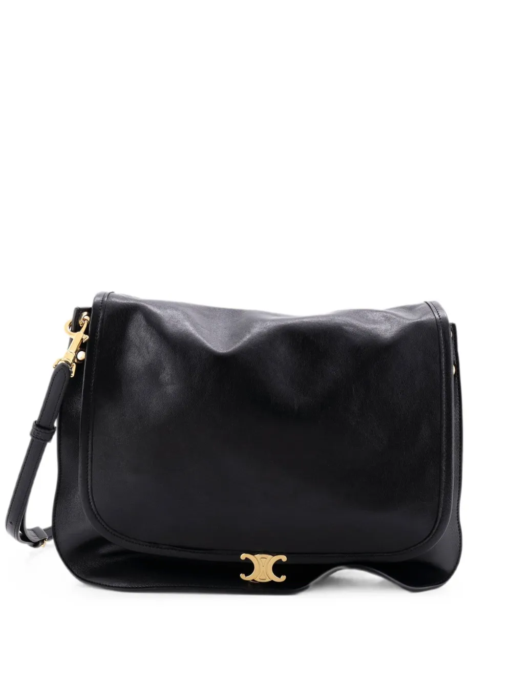 Celine Pre-Owned Borsa a tracolla Soft Triomphe Besace grande in pelle - Nero