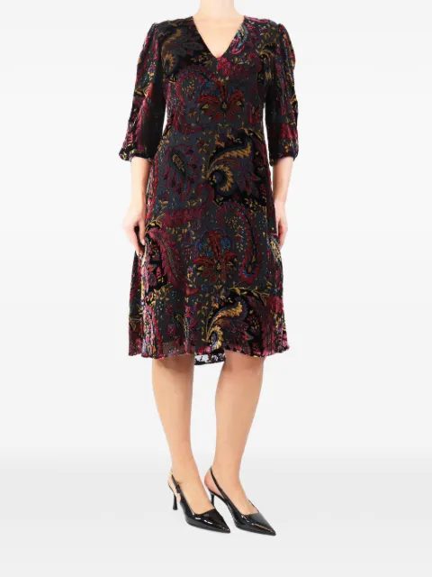 Etro Pre-Owned paisley V-neck midi dress