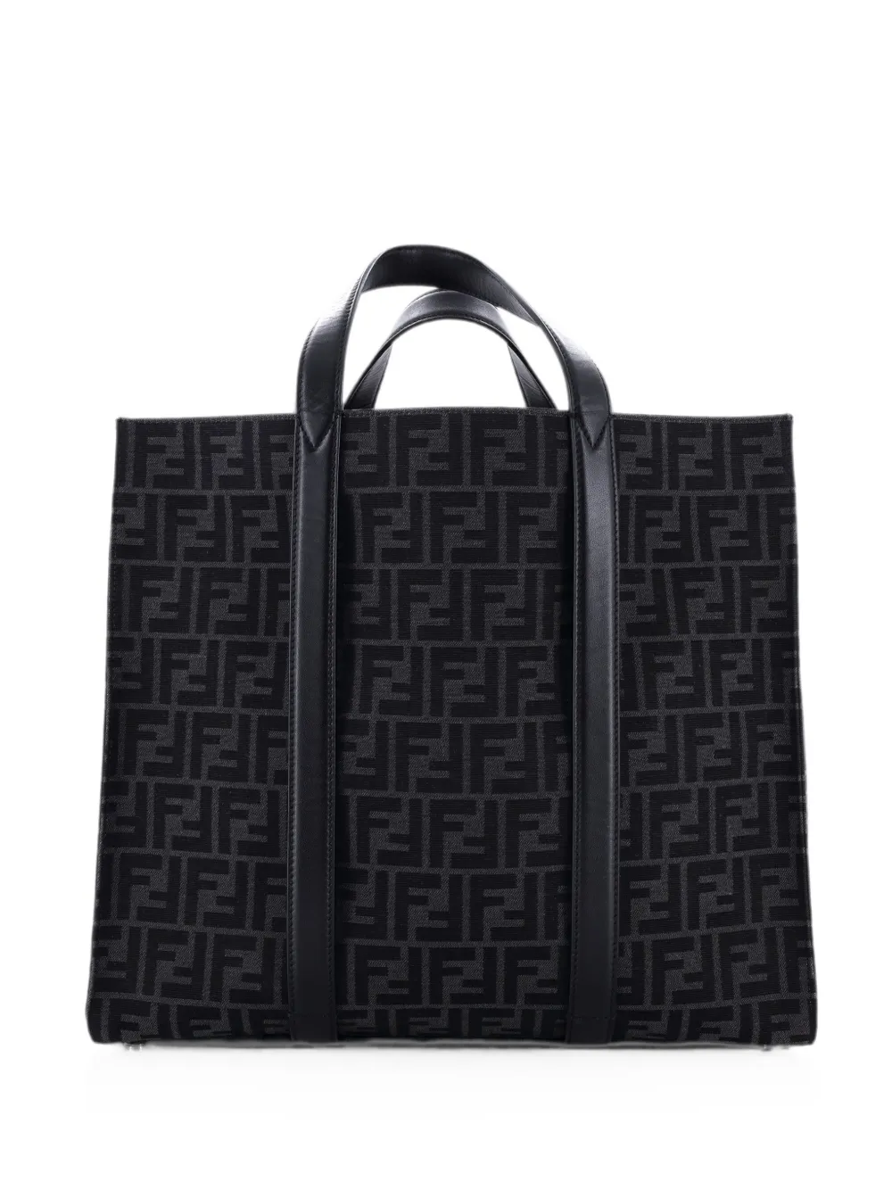 Fendi Pre-Owned Borsa tote grande in tela con motivo Zucca - Nero