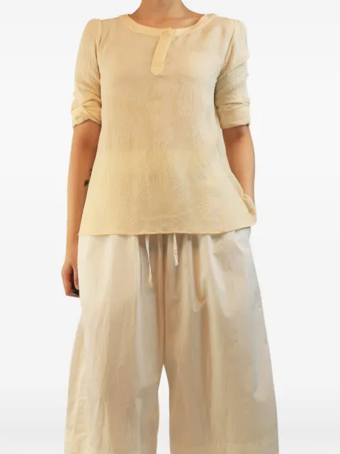 Chloé Vintage floral-jacquard silk blouse