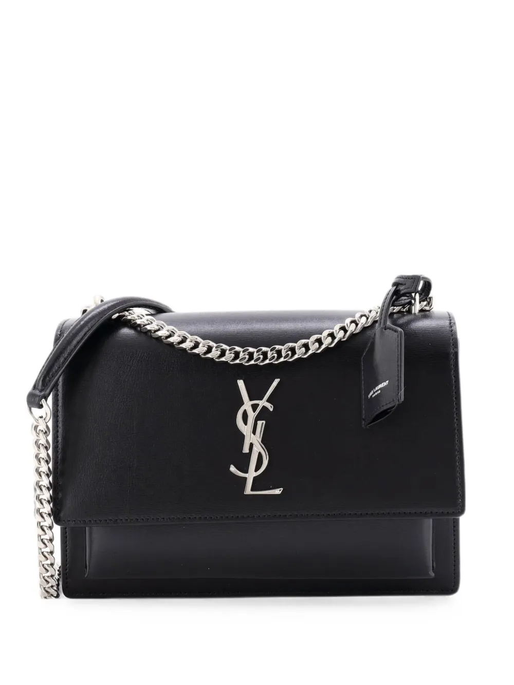 Saint Laurent Pre-Owned Borsa a tracolla Sunset media in pelle - Nero