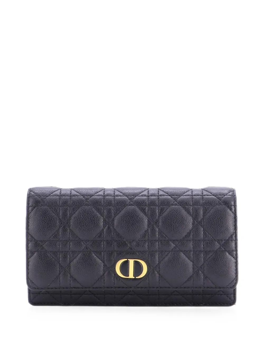 Christian Dior Pre-Owned Pouch Caro in pelle di vitello Cannage matelassé - Nero