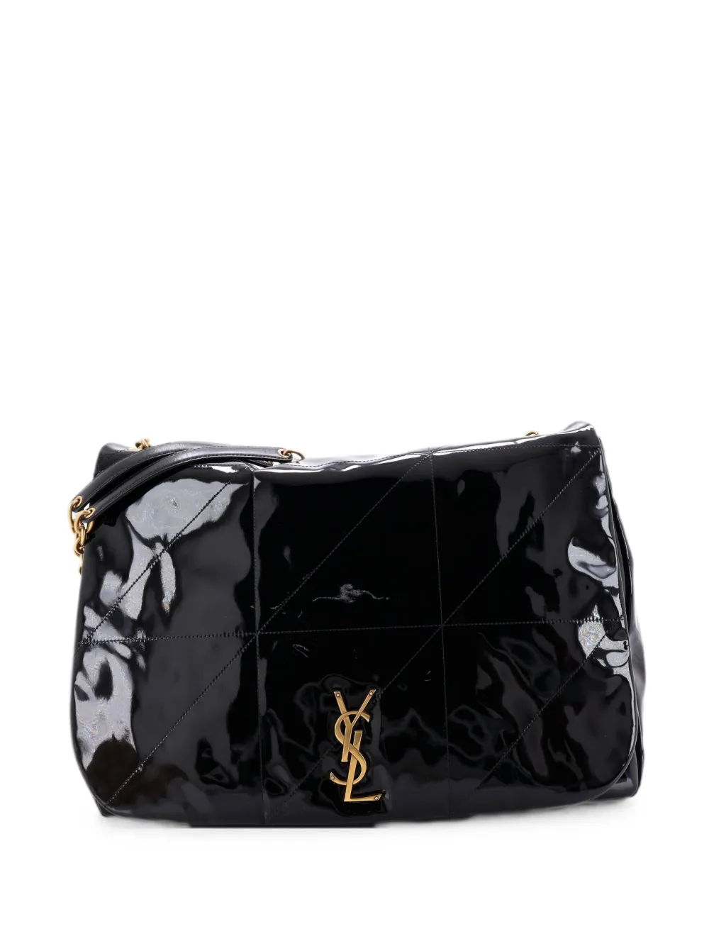Saint Laurent Pre-Owned Borsa a spalla Jamie 4.3 grande lucida - Nero