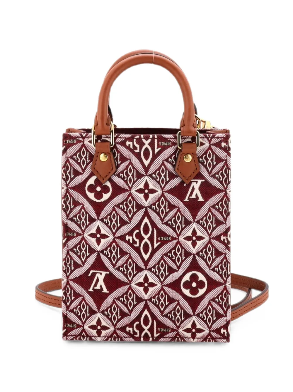 Louis Vuitton Pre-Owned Borsa a tracolla Petit Sac Plat Bag Limited Edition Since 1854 con monogramma jacquard - Marrone