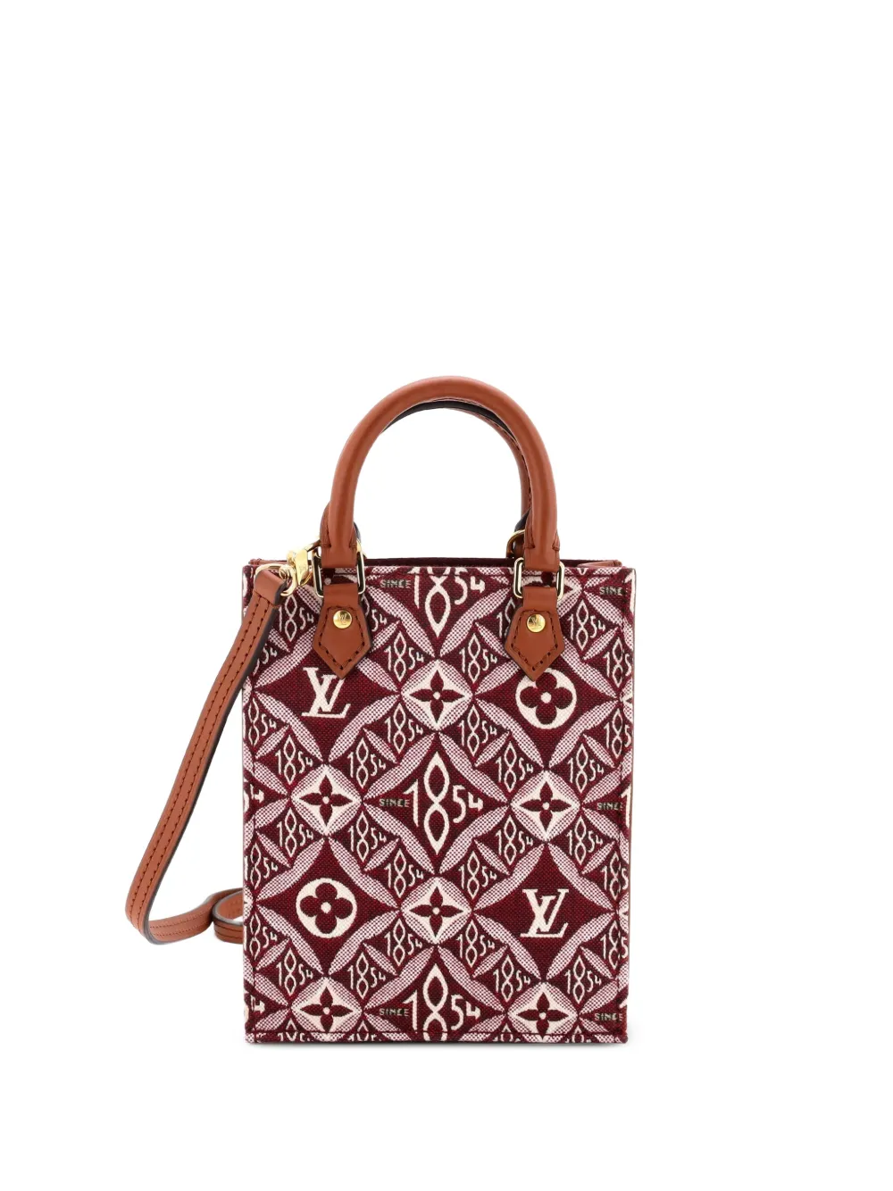 Louis Vuitton Pre-Owned Borsa a tracolla Petit Sac Plat Bag Limited Edition Since 1854 con monogramma jacquard - Marrone