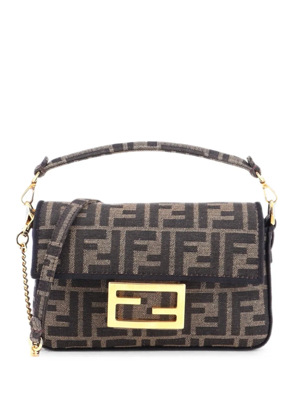 Fendi Pre-Owned Borsa a tracolla Baguette NM mini in tela con motivo Zucca - Marrone
