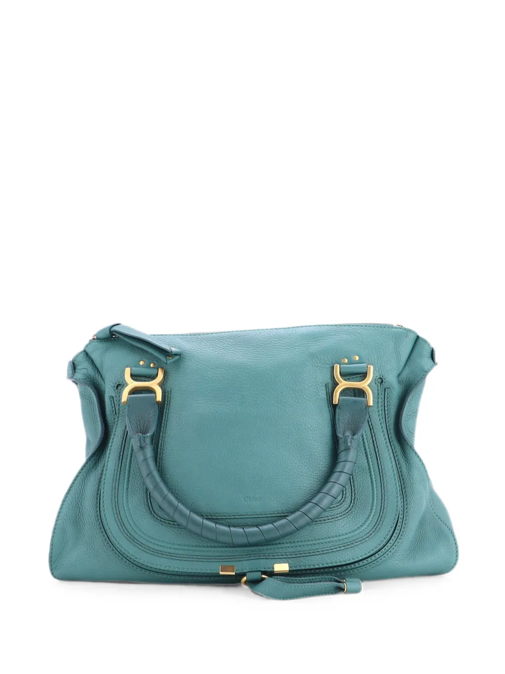 Chloé Pre-Owned Borsa a spalla Marcie grande in pelle - Verde