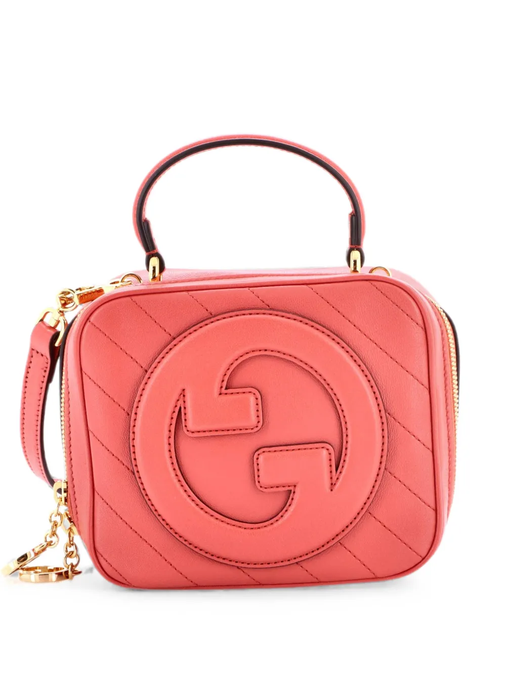 Gucci Pre-Owned Borsa a spalla Blondie NM in pelle trapuntata con motivo diagonale - Rosa