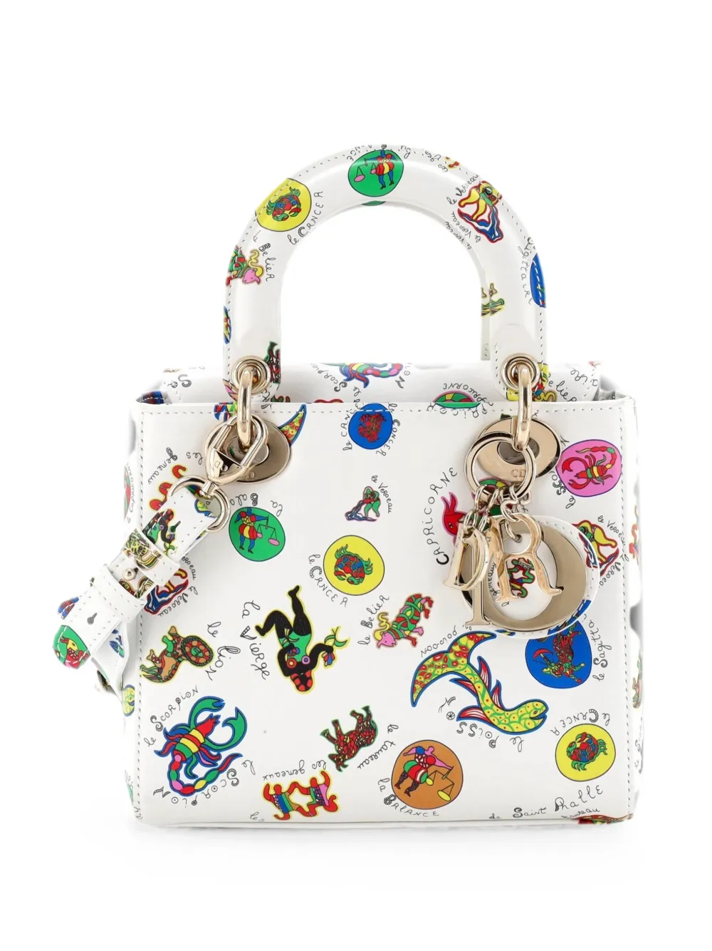 Christian Dior Pre-Owned Borsa a tracolla My ABCDior Lady Dior piccola in pelle con stampa - Multicolore