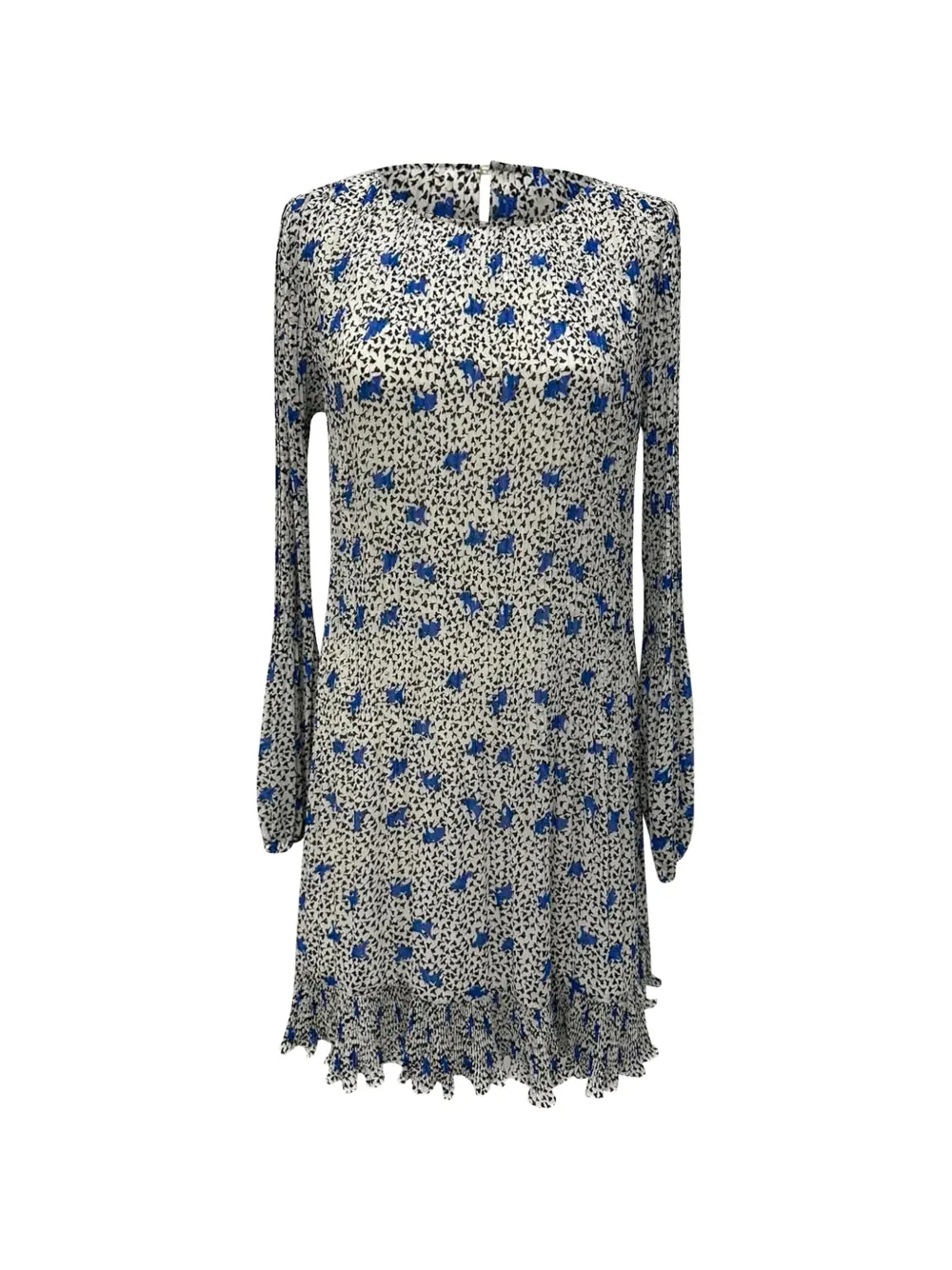 Maje printed pleated mini dress - Bianco