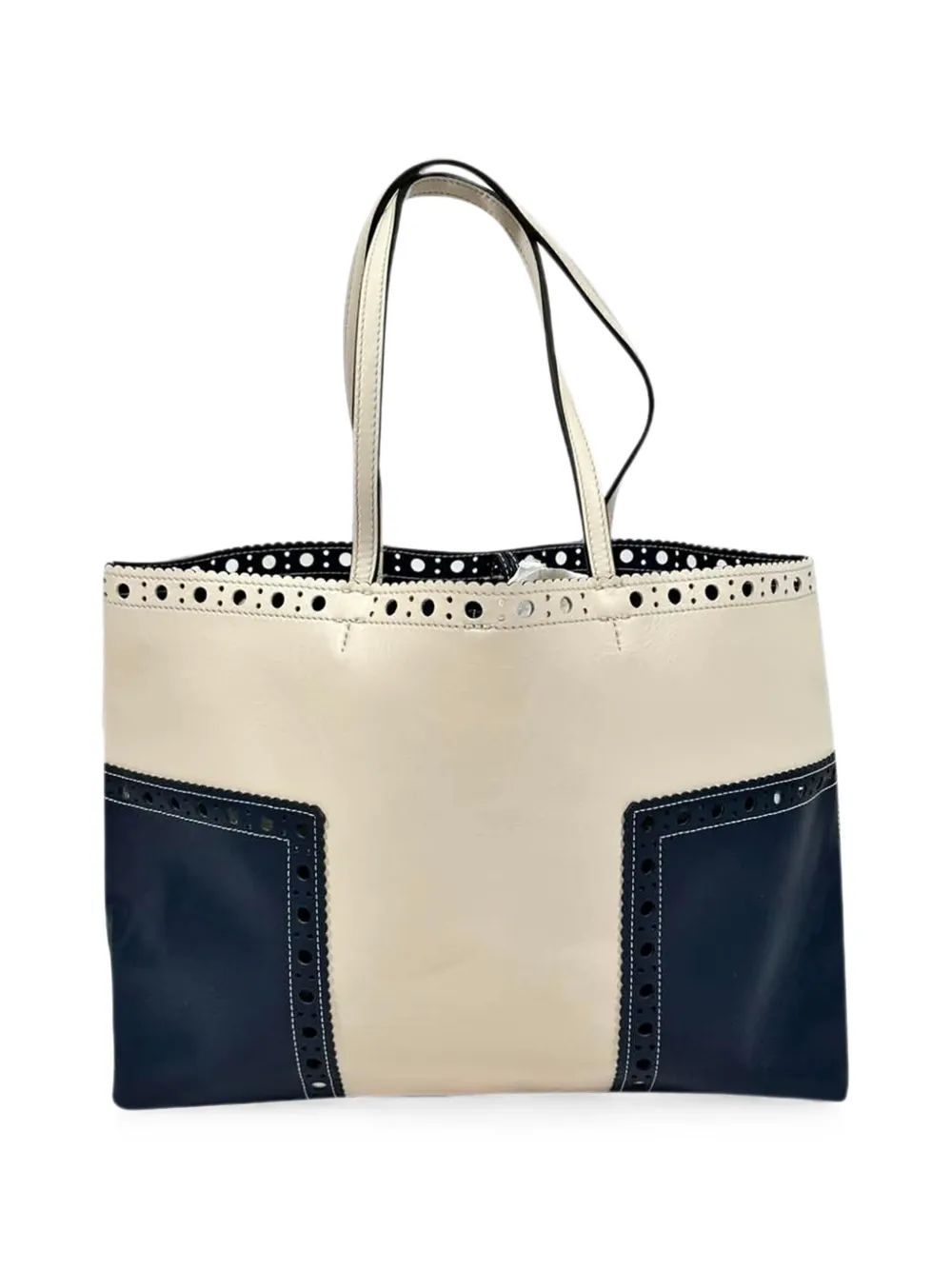 Tory Burch 2010s Brogue leather tote bag - Toni neutri