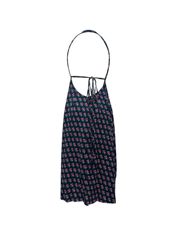 halter neck dress by diane von furstenberg Diane Von Furstenberg Vintage Zen Leyland halter-neck Mini Dress | Blue