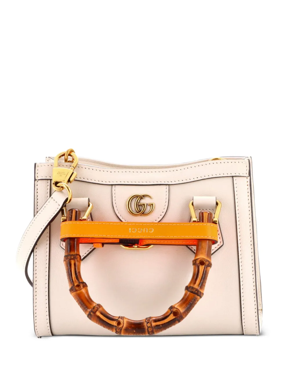 Gucci Pre-Owned Borsa a tracolla Diana NM Bamboo mini in pelle con manico - Toni neutri
