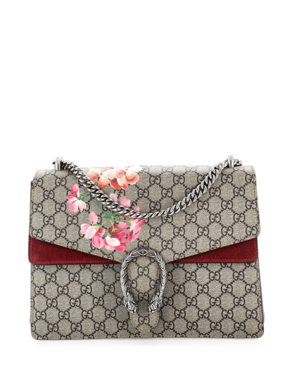 Gucci Pre-Owned Dionysus Bag Blooms Print GG Coated Canvas Medium shoulder bag - Brown