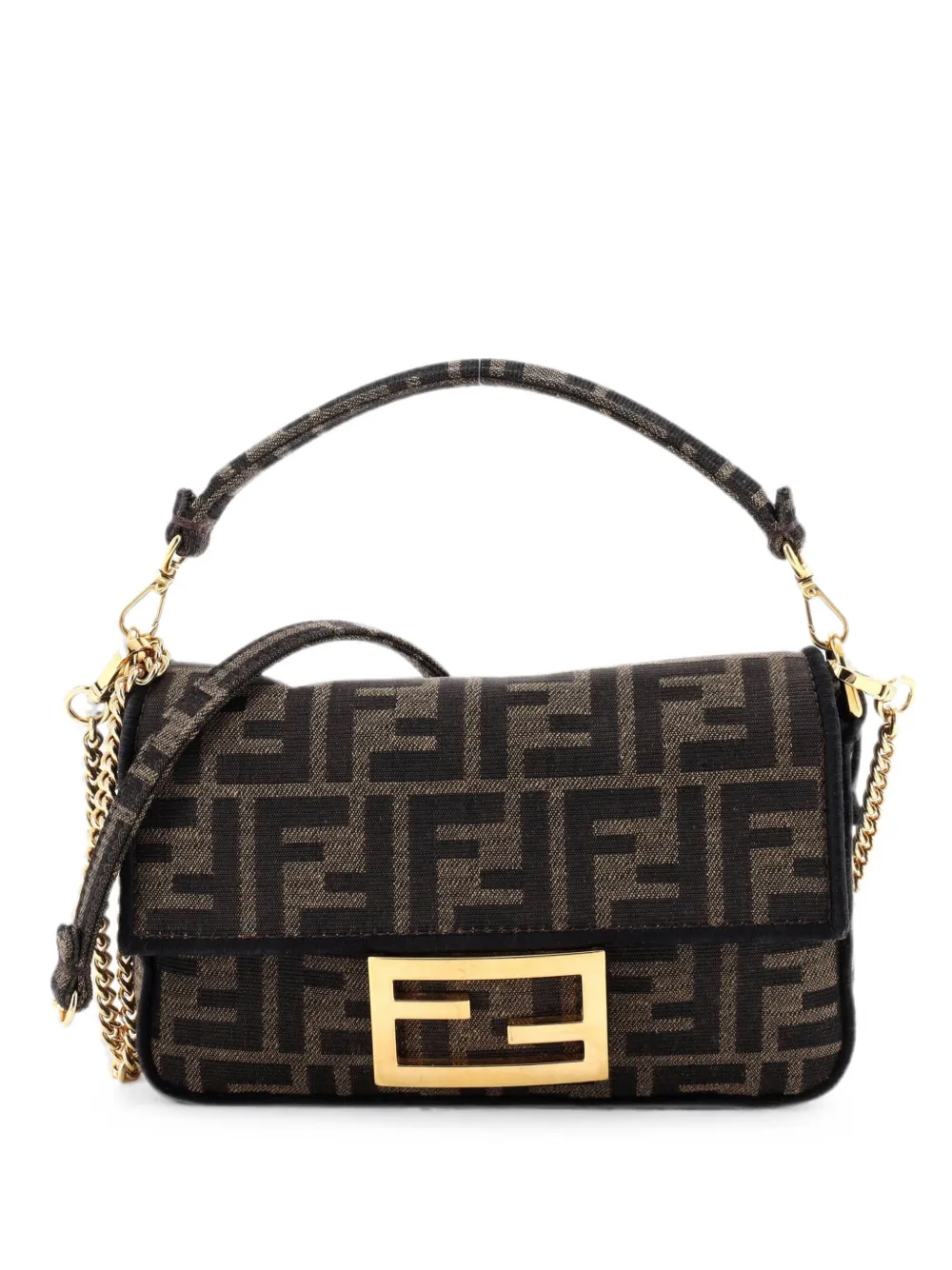 Fendi Pre-Owned Borsa a tracolla Baguette NM mini in tela con motivo Zucca - Marrone