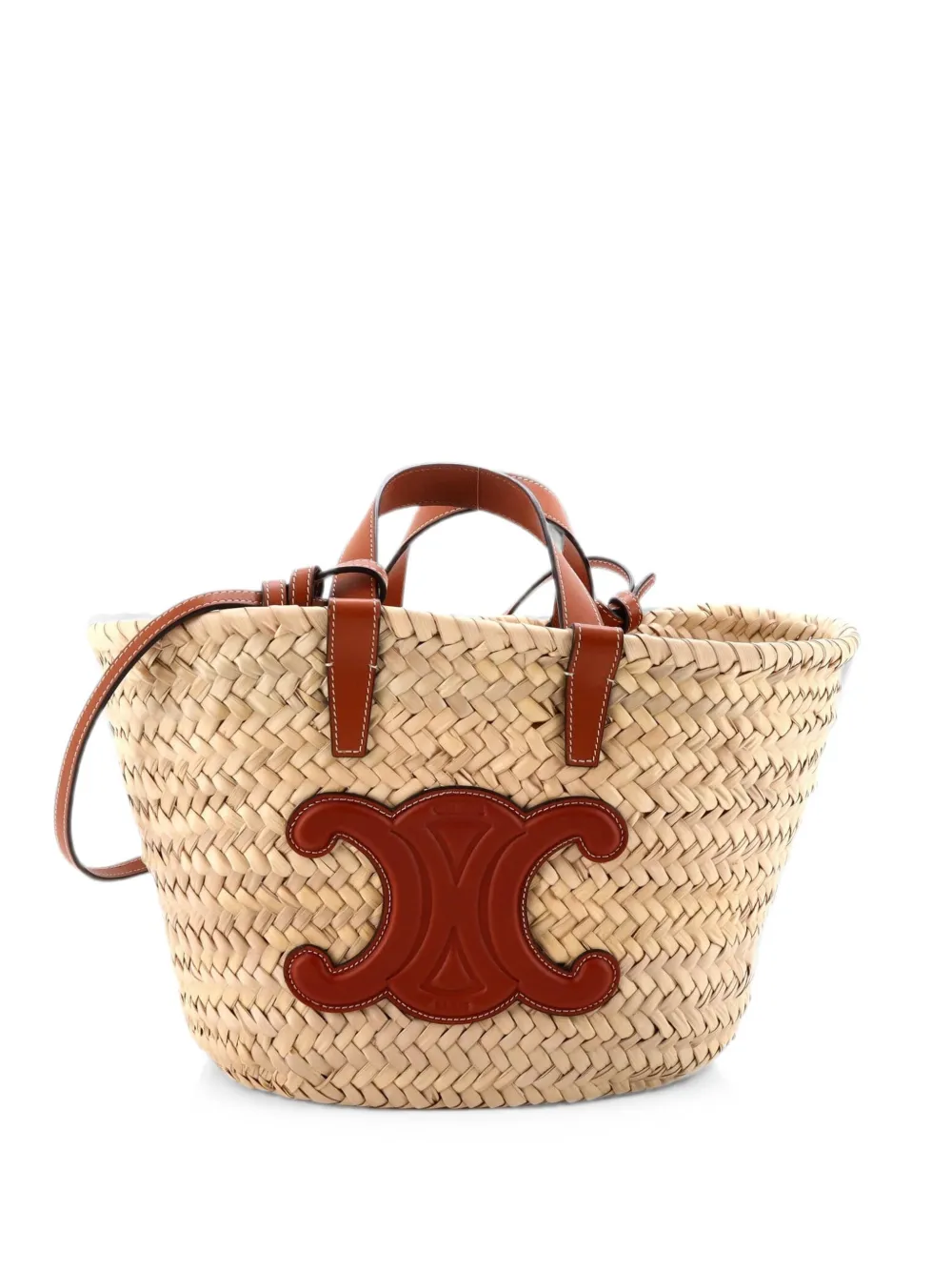 Celine Pre-Owned Borsa tote Teen Classic Panier in rafia e pelle - Toni neutri