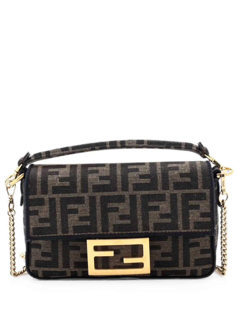 Fendi Pre-Owned Borsa a tracolla Baguette NM mini in tela con motivo Zucca - Marrone
