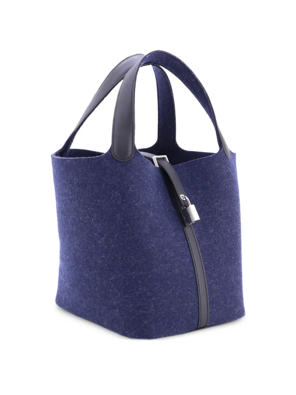 Hermès Pre-Owned Borsa a secchiello Picotin Lock MM in feltro e pelle - Nero