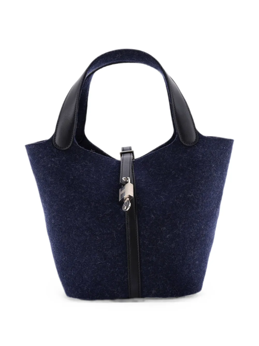 Hermès Pre-Owned Borsa a secchiello Picotin Lock MM in feltro e pelle - Nero