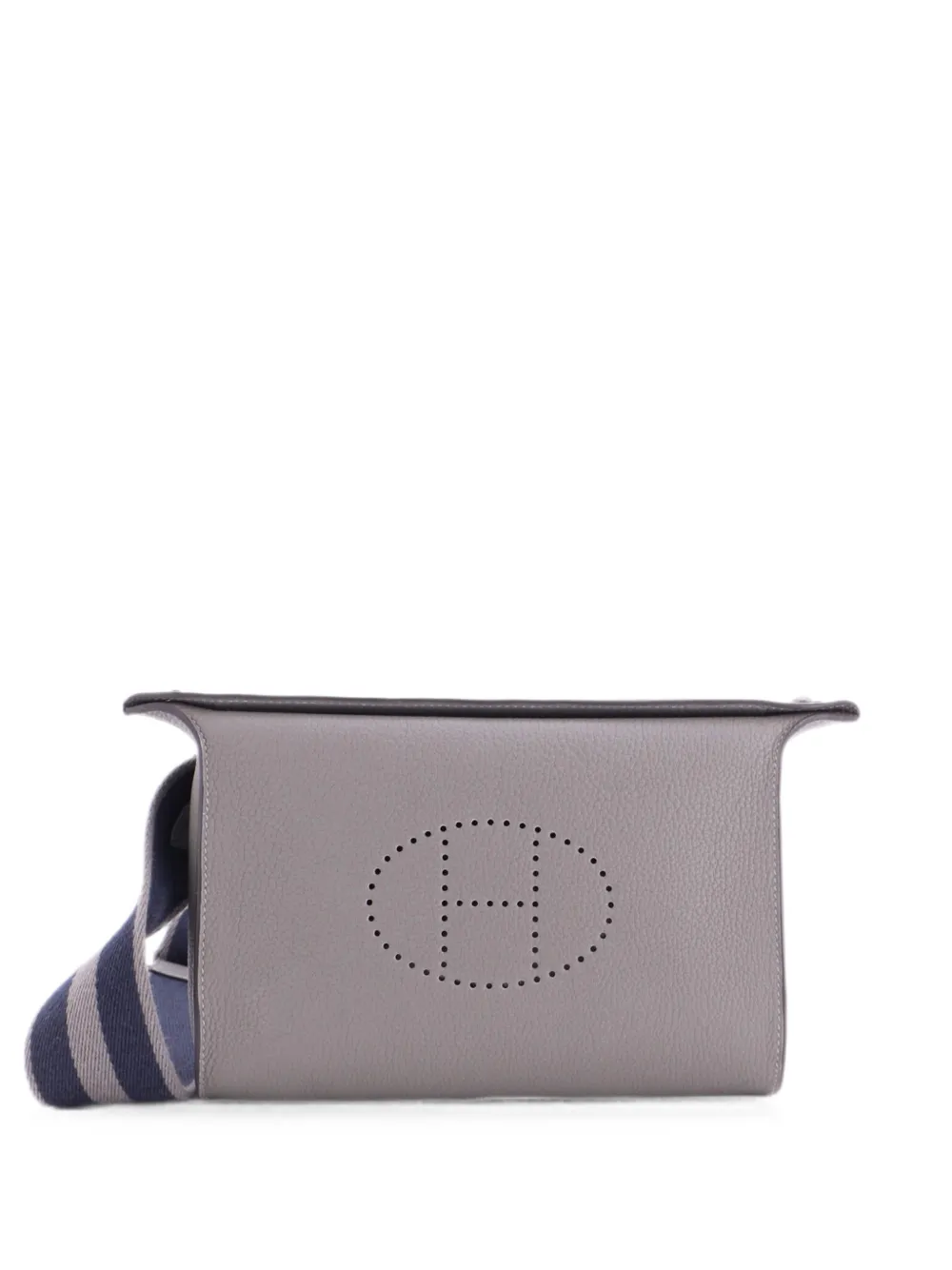 Hermès Pre-Owned Videpoches Bag with Multicolor Strap Togo crossbody bag - Grey