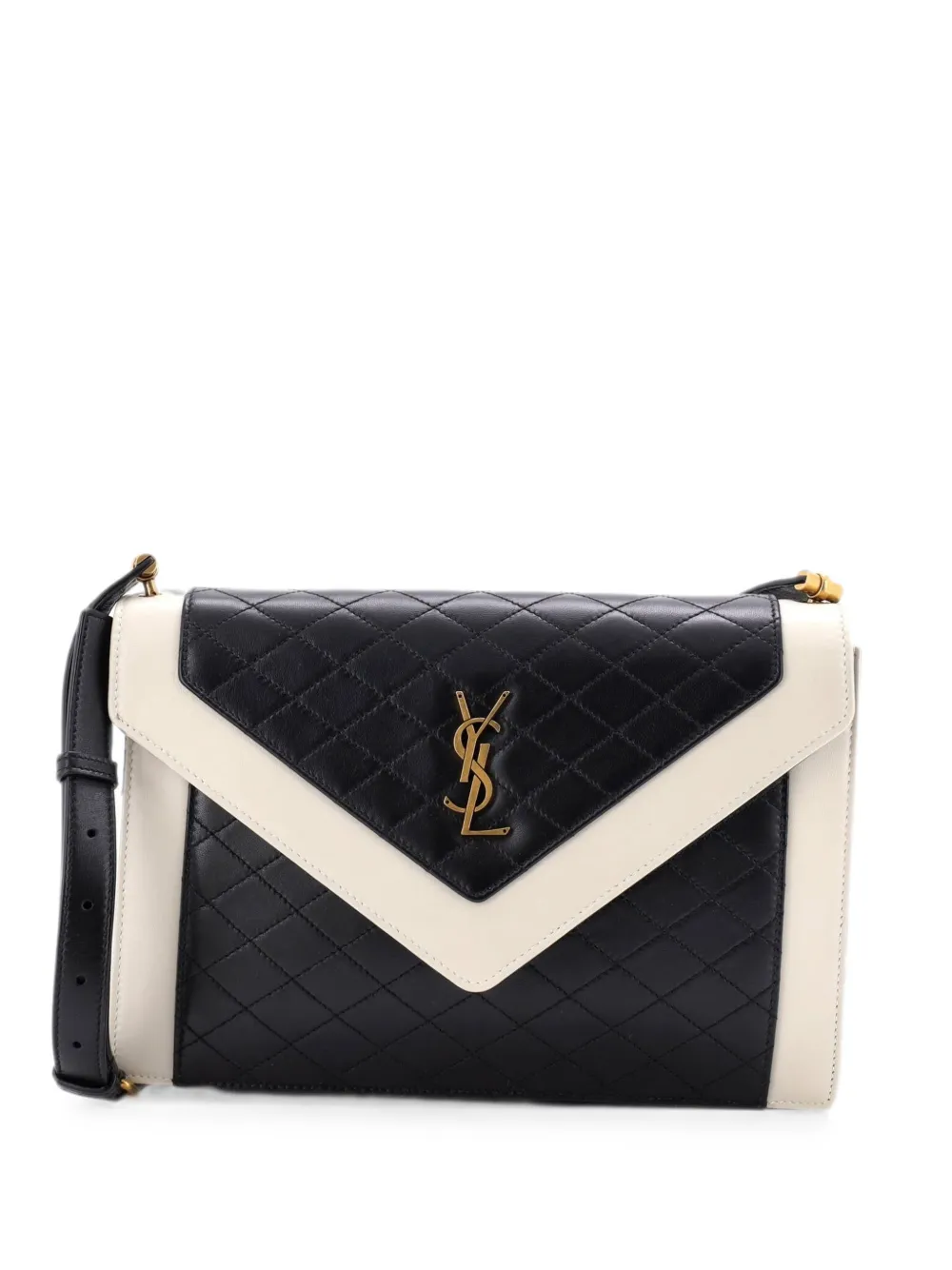 Saint Laurent Pre-Owned Borsa a tracolla Gaby Envelope in pelle trapuntata - Nero