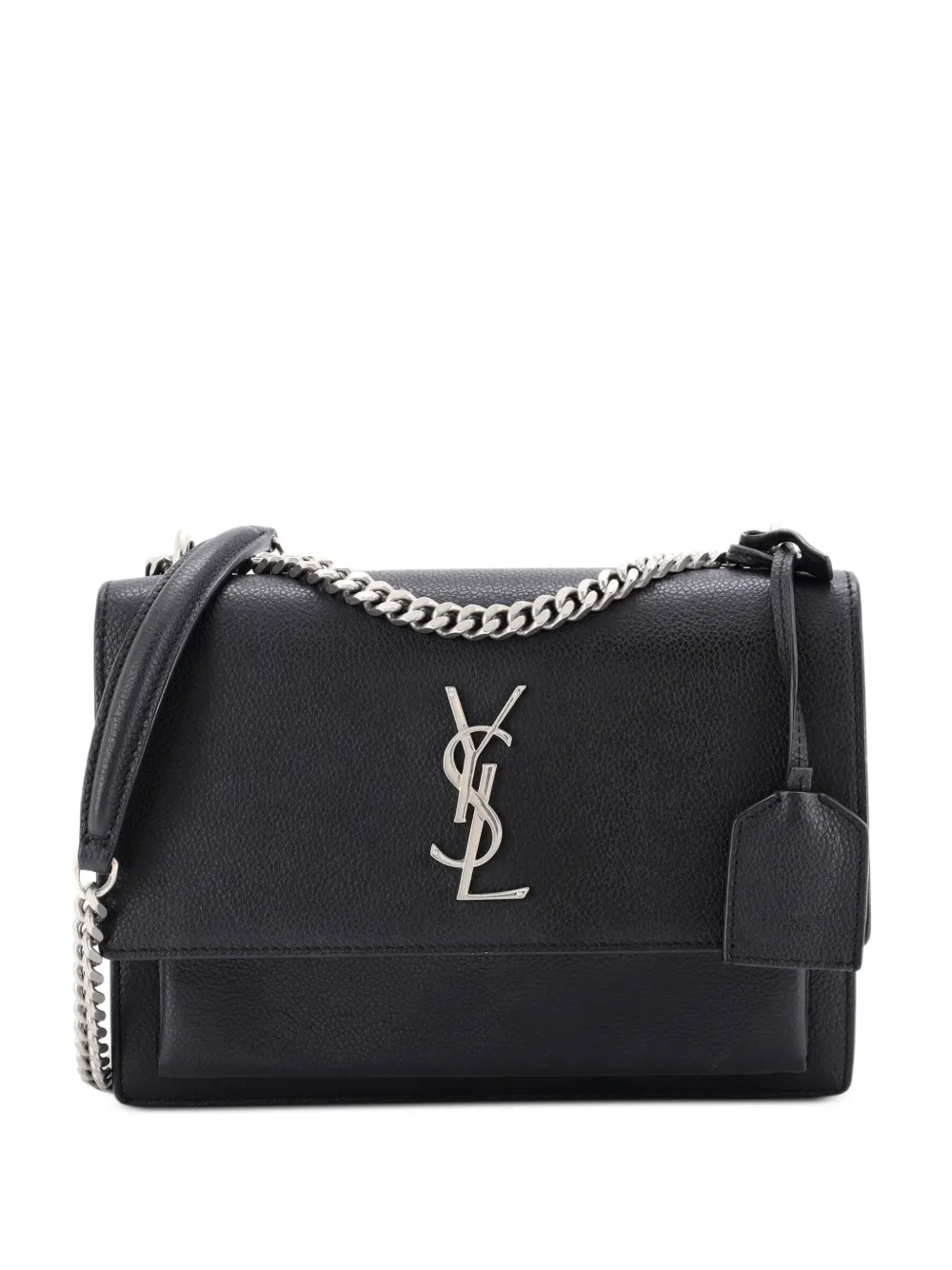 Saint Laurent Pre-Owned Borsa a tracolla Sunset media in pelle - Nero