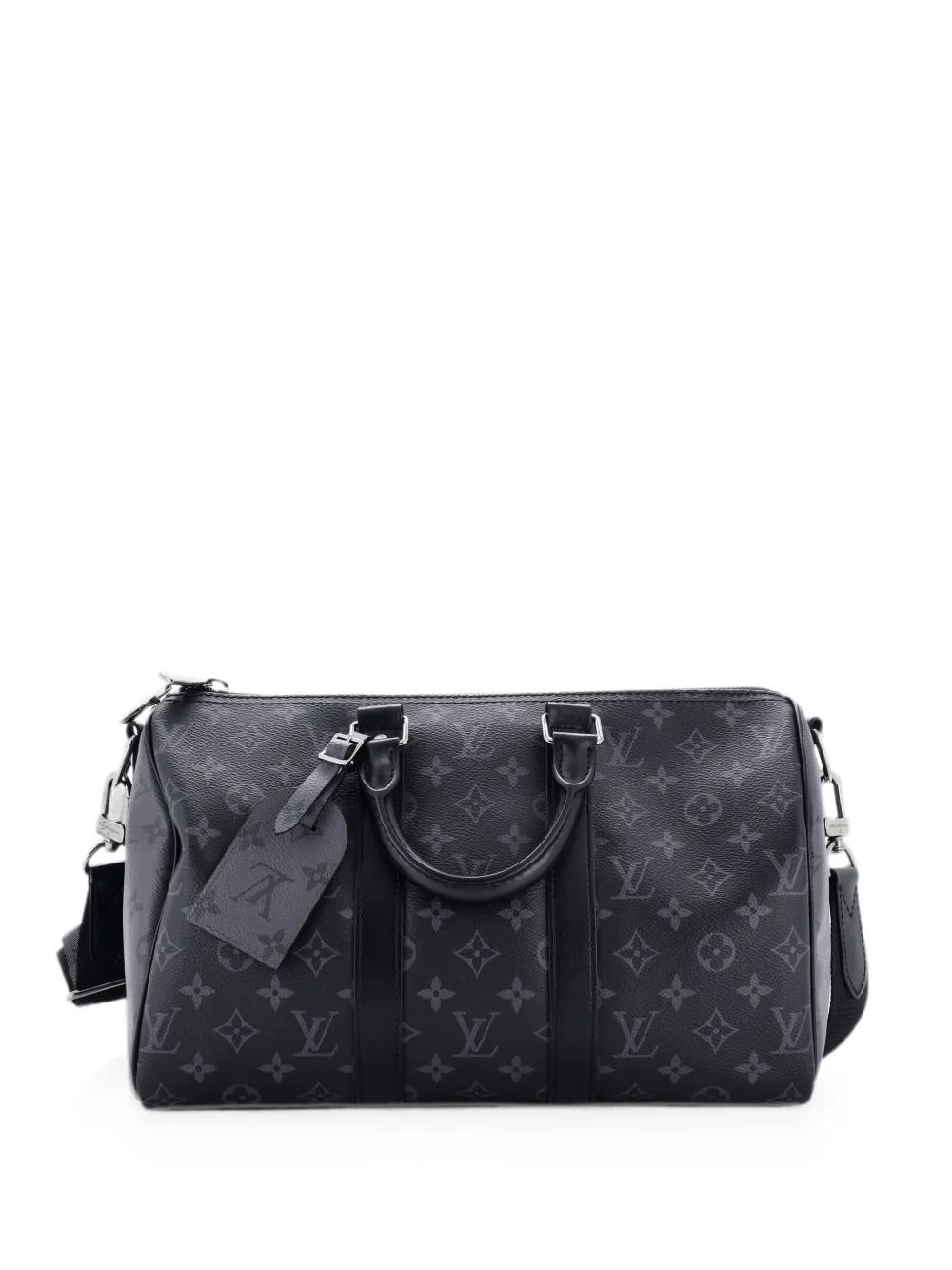 Louis Vuitton Pre-Owned Borsa da viaggio Keepall Bandouliere 35 in tela Monogram Eclipse Reverse - Nero