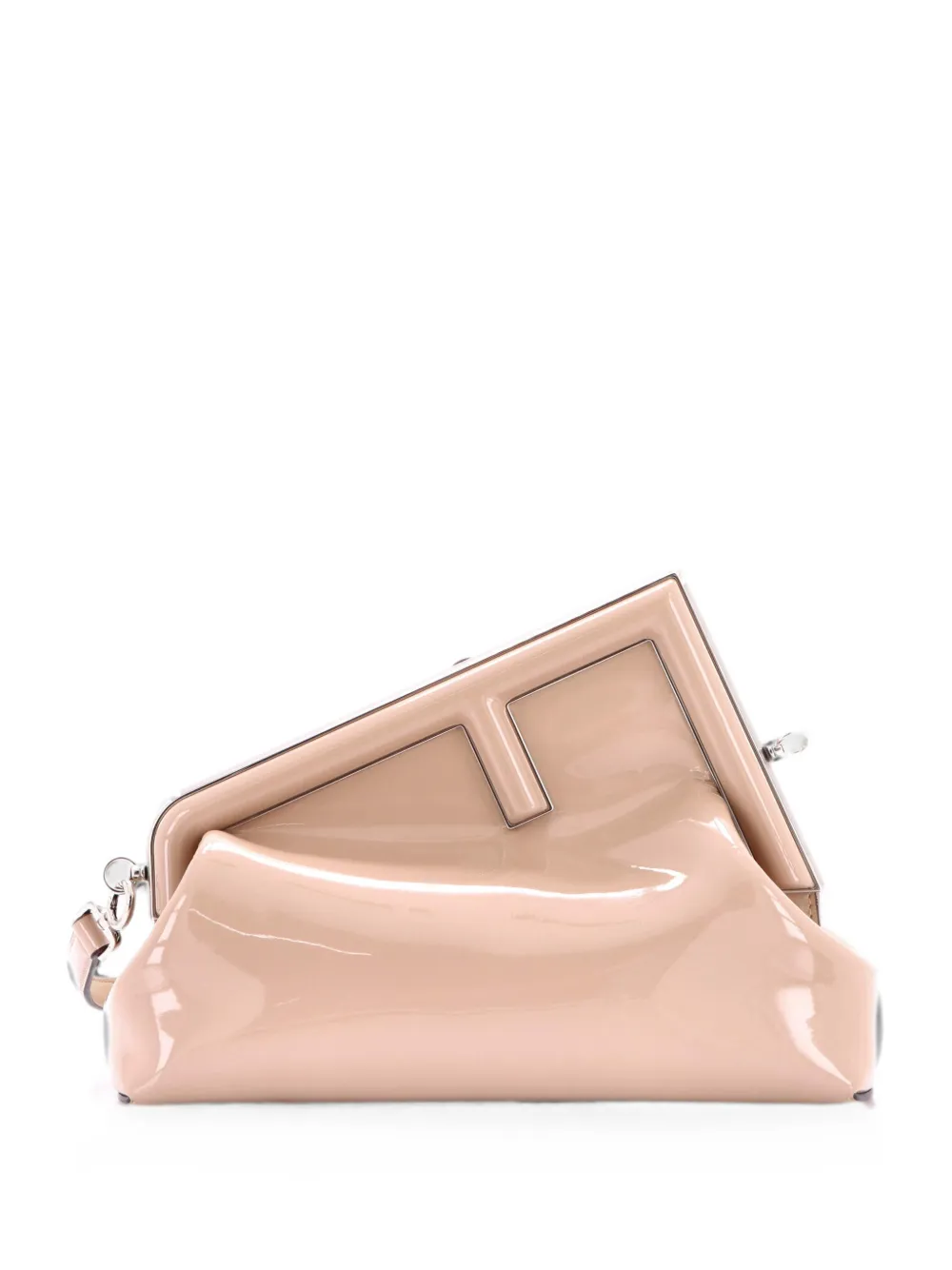 Fendi Pre-Owned Borsa a spalla First midi in pelle con finitura lucida - Marrone