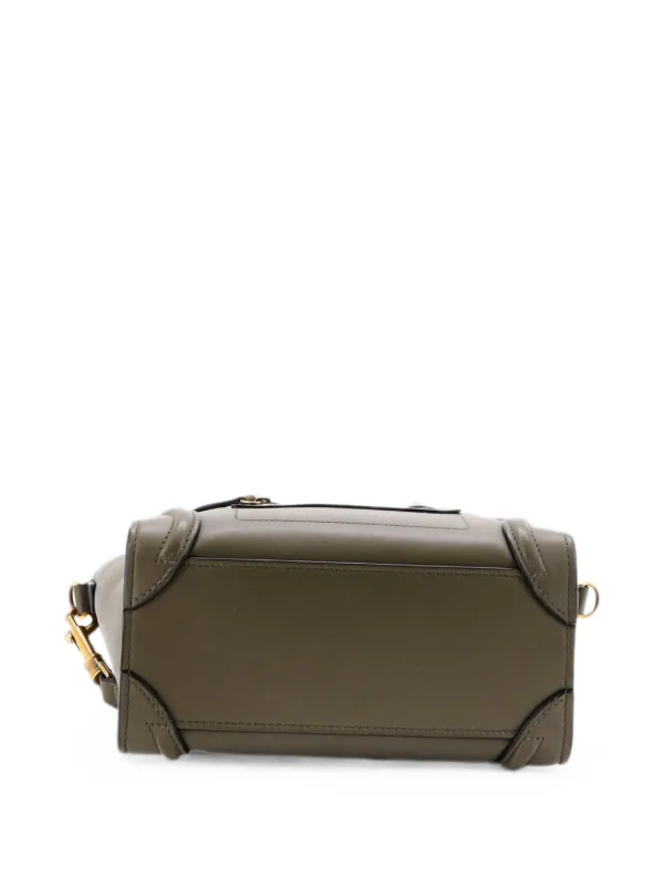 Celine Pre-Owned Luggage Bag Smooth Leather Nano Crossbody Bag