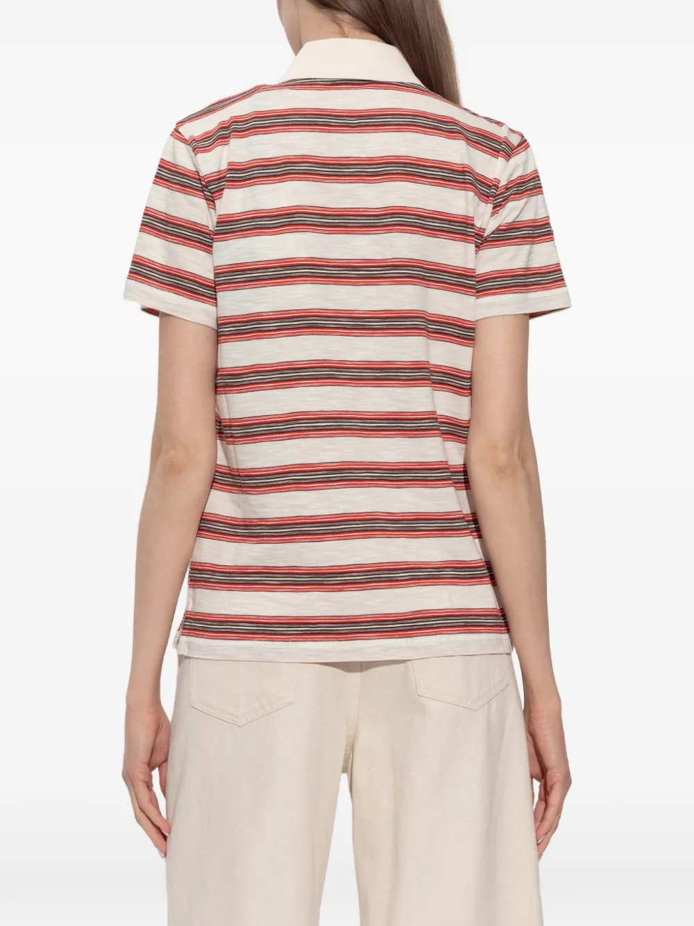 Moncler Gestreept poloshirt Wit
