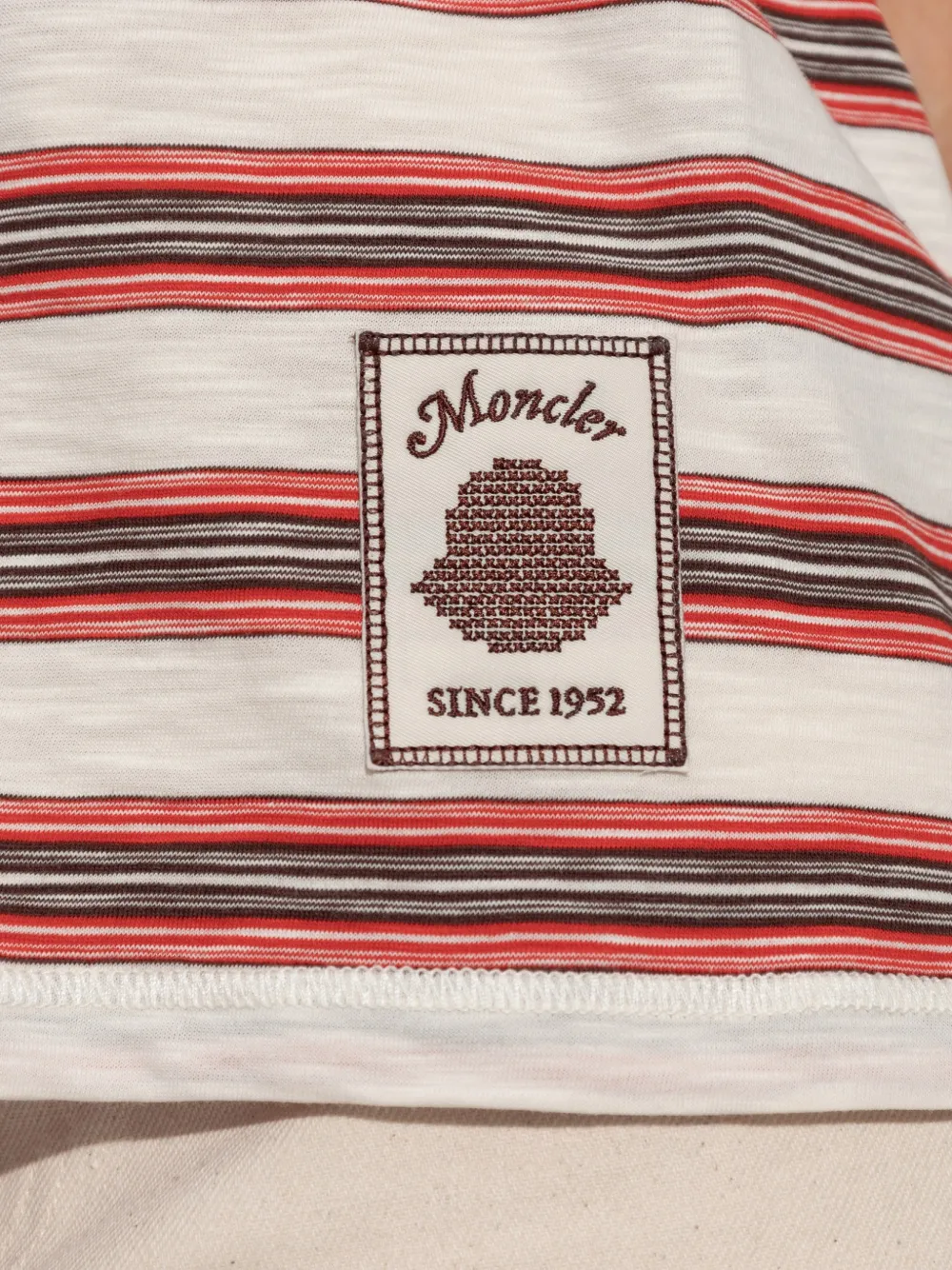 Moncler Gestreept poloshirt Wit