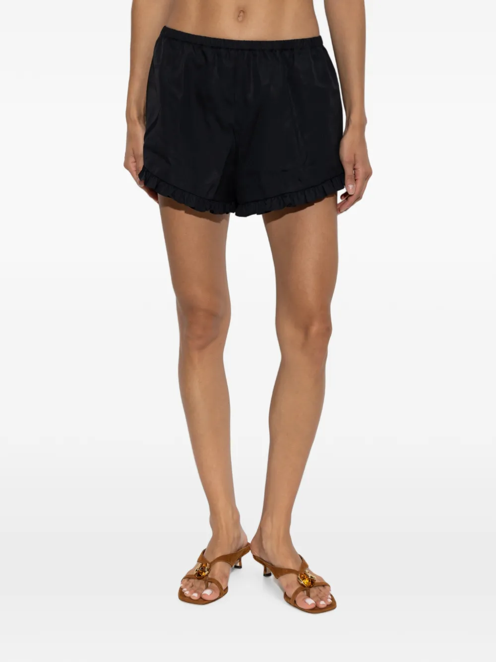 Hunza G Shorts met franje Zwart
