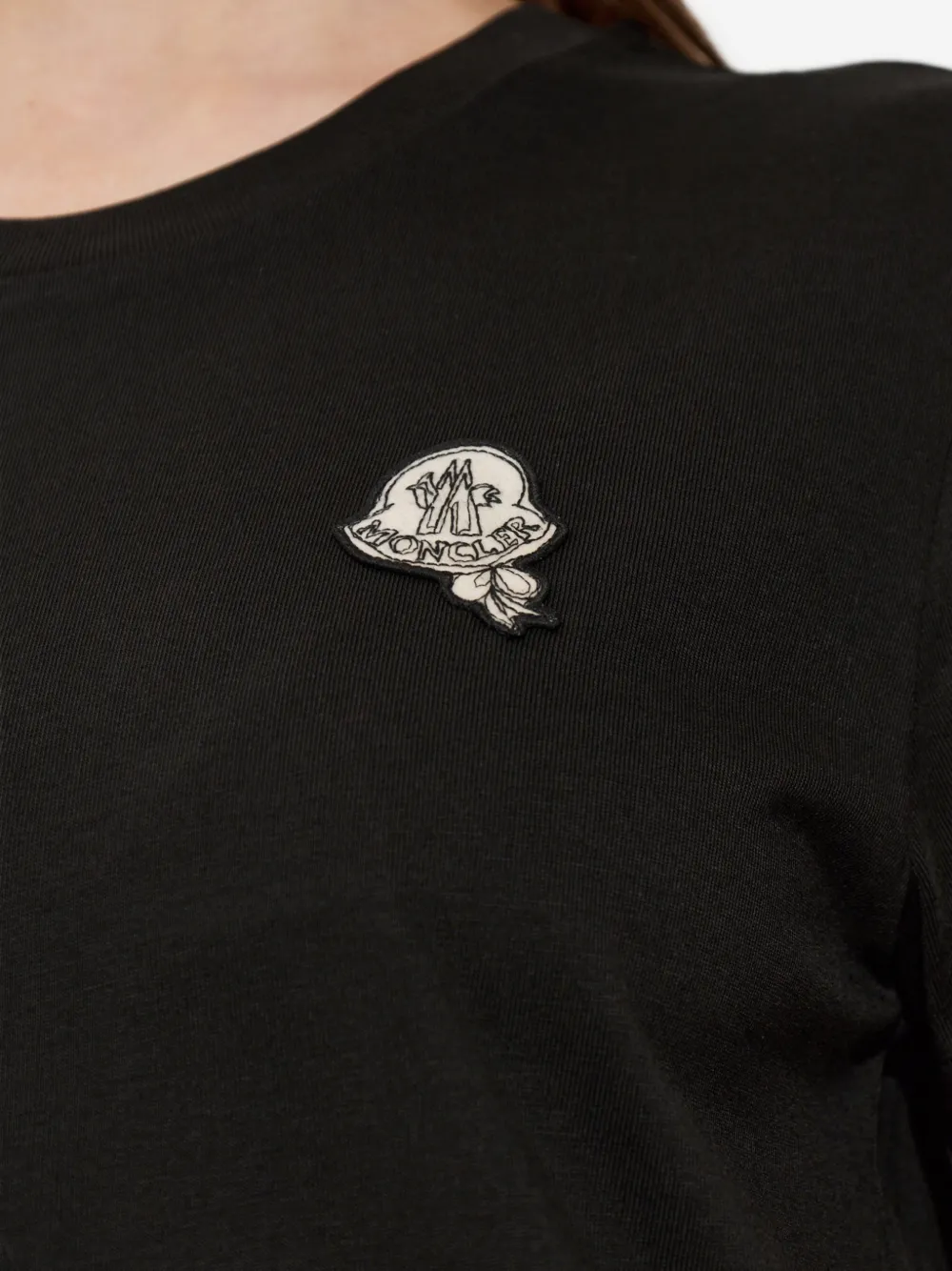 Moncler T-shirt met logopatch Zwart
