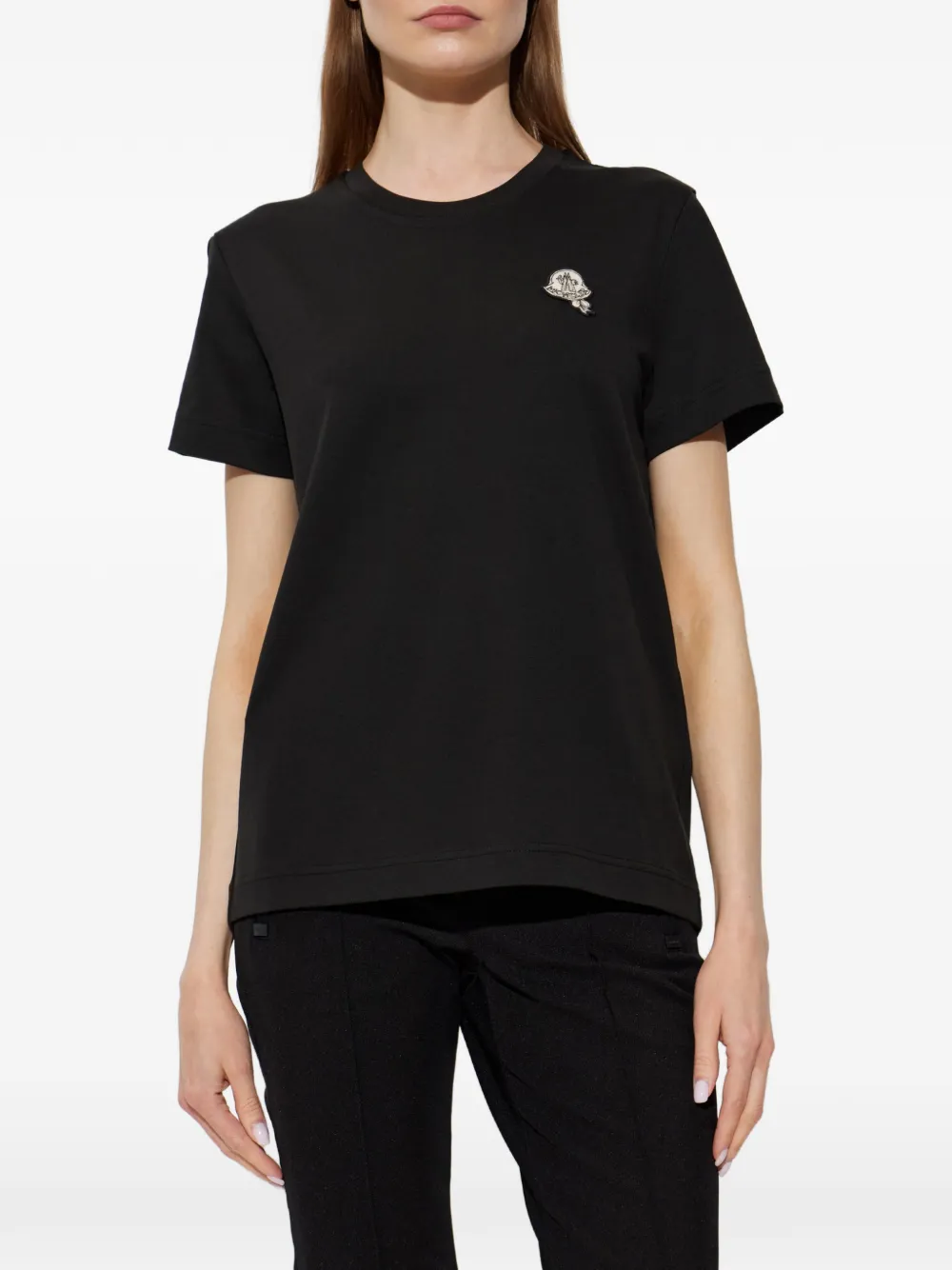 Moncler T-shirt met logopatch Zwart