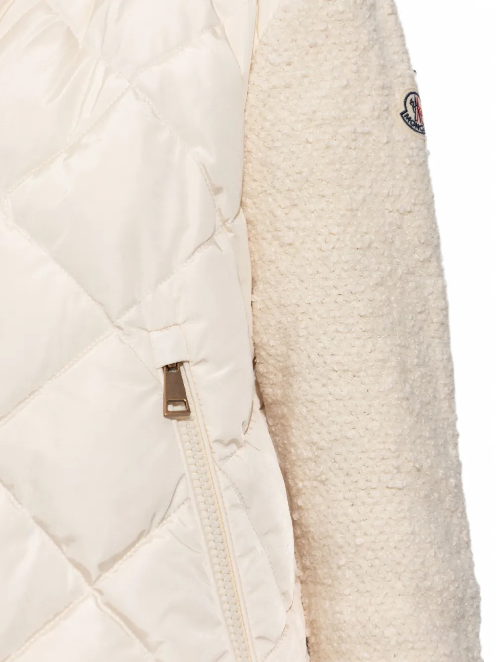 Moncler Gewatteerd vest met vlakken en rits Wit