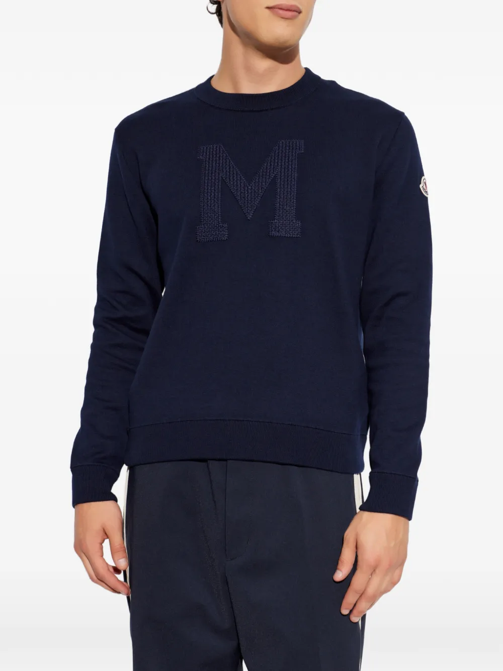 Moncler Sweater met logopatch Blauw